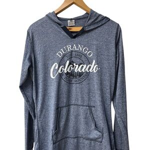 Durango Colorado Men's Blue Hoodie